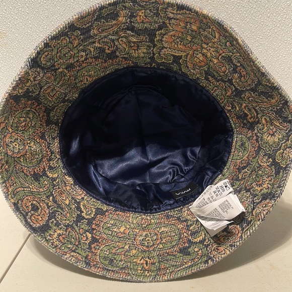 RVCA Womens Low Down Cord Bucket Hat in Moody Blue - Picture 3 of 3